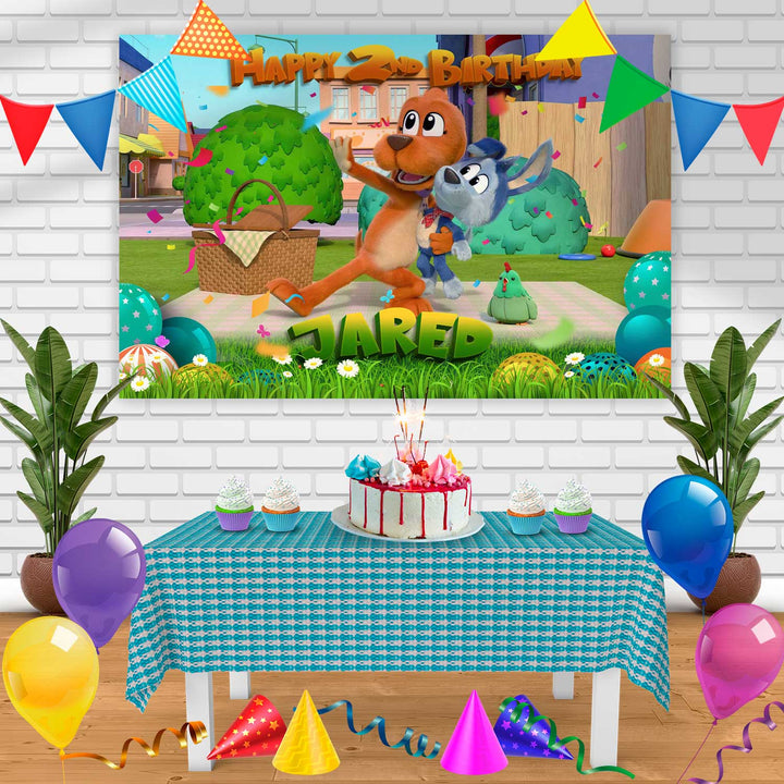 Go Dog Go Birthday Banner Personalized Party Backdrop Decoration