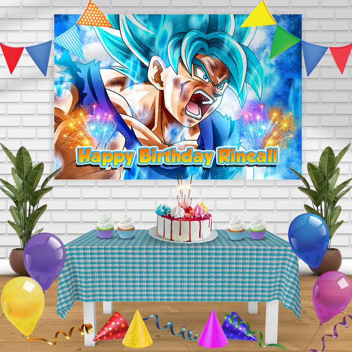 Goku Birthday Banner Personalized Party Backdrop Decoration