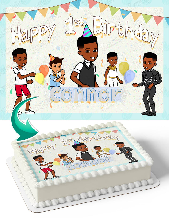 Gracies Corner Brother Boys Edible Cake Toppers