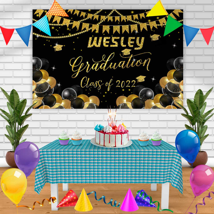 Graduation Class Of 2022 2023 Birthday Banner Personalized Party Backdrop Decoration