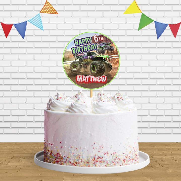 Grave Digger Monster Truck Cake Topper Centerpiece Birthday Party Decorations