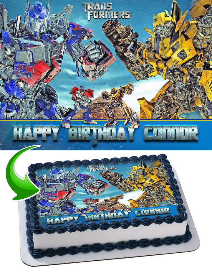 Transformers Optimus Prime Bumblebee Edible Cake Toppers