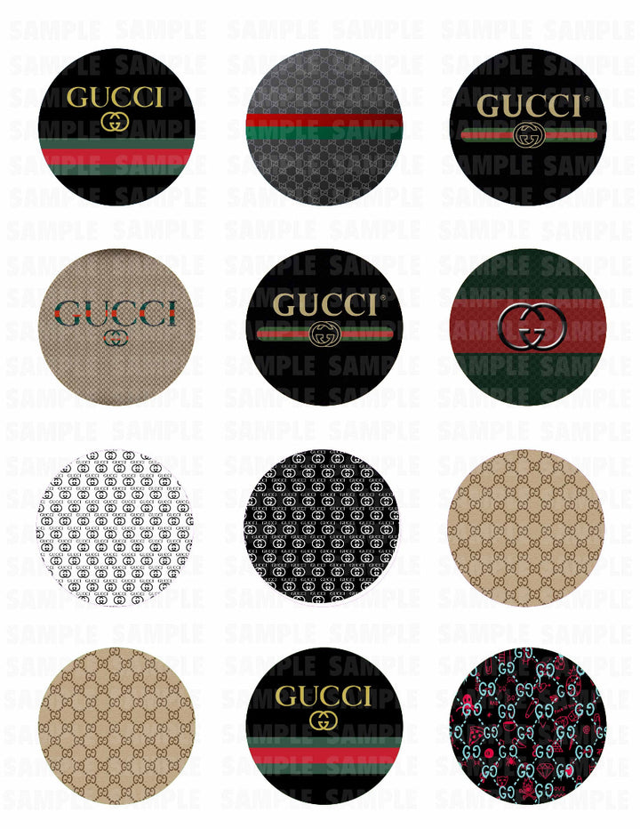 Gucci Edible Cupcake Toppers