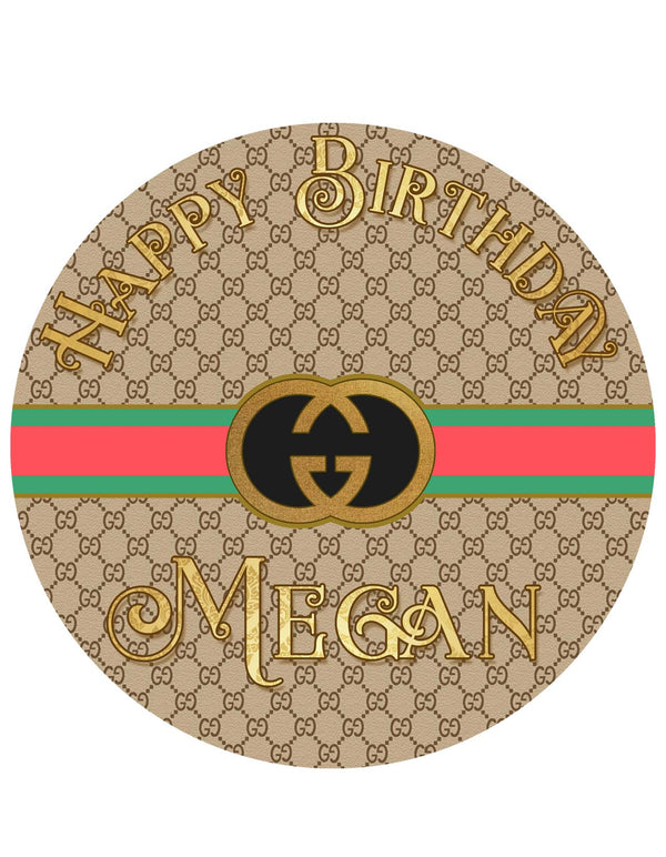 Gucci Edible Cake Toppers Round