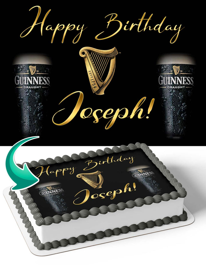 Guinness Beer Edible Cake Toppers