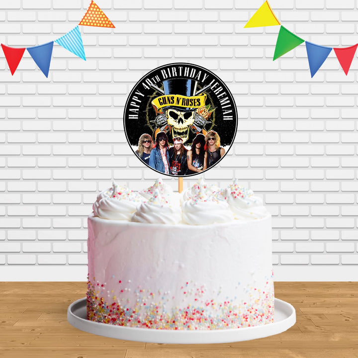 Guns N Roses Ct Cake Topper Centerpiece Birthday Party Decorations