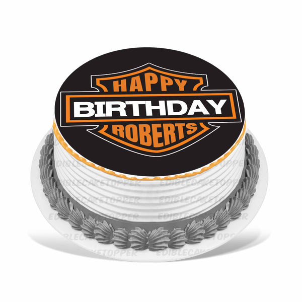 HARLEY DAVIDSON Edible Cake Toppers Round