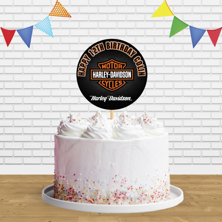 Harley Davidson Cake Topper Centerpiece Birthday Party Decorations