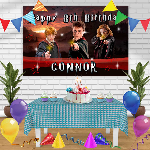 Harry Potter 3 Birthday Banner Personalized Party Backdrop Decoration