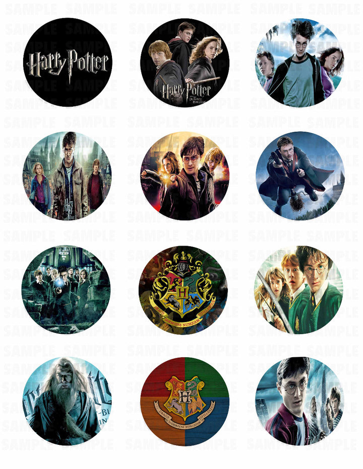 Harry Potter Edible Cupcake Toppers