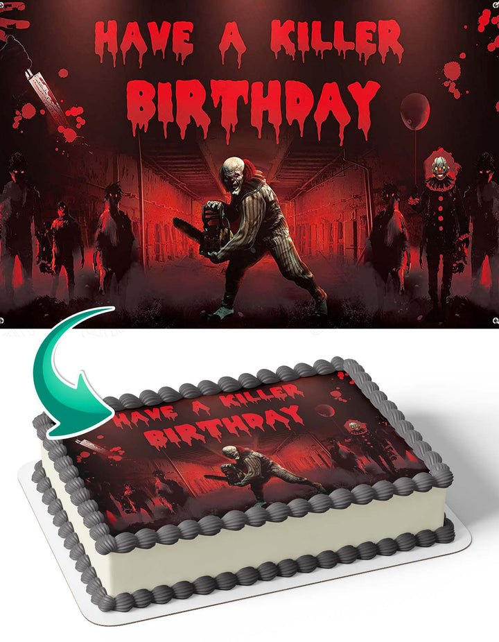 Have a Killer Birthday Horror Edible Cake Toppers
