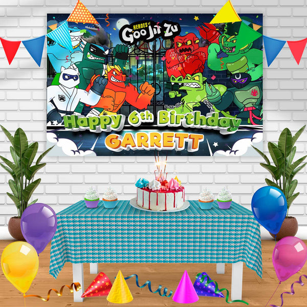 Heroes Of Goo Jit Zu Birthday Banner Personalized Party Backdrop Decoration