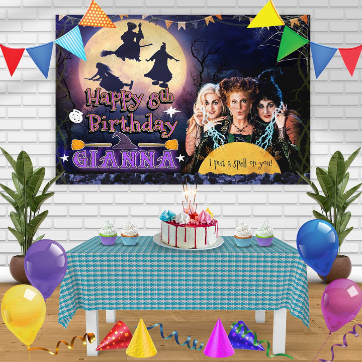 Hocus Pocus HP Birthday Banner Personalized Party Backdrop Decoration