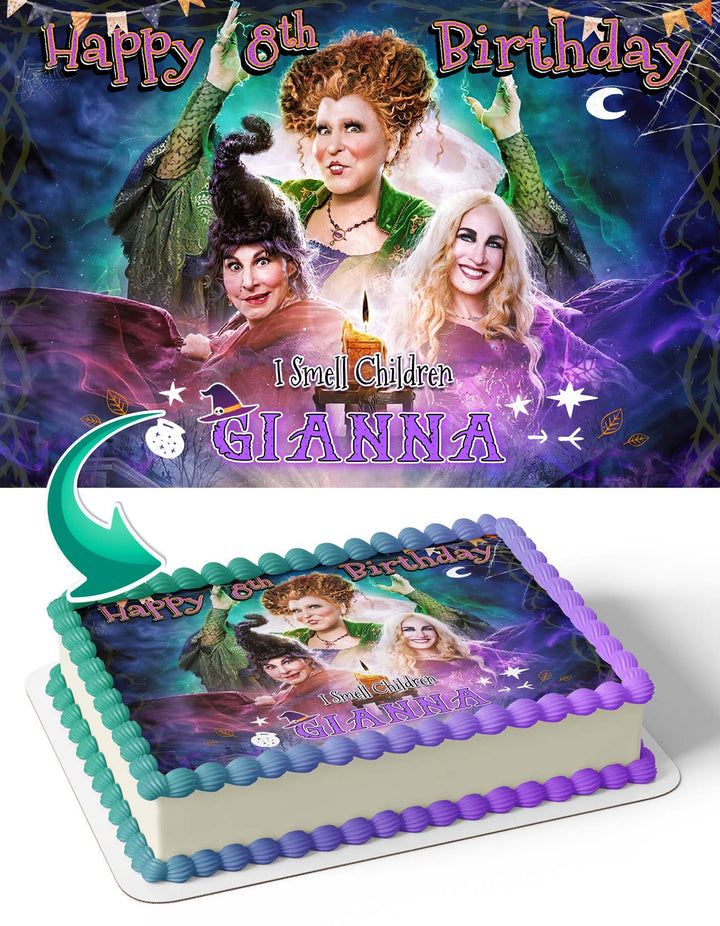 Hocus Pocus I Smell Children HCP Edible Cake Toppers