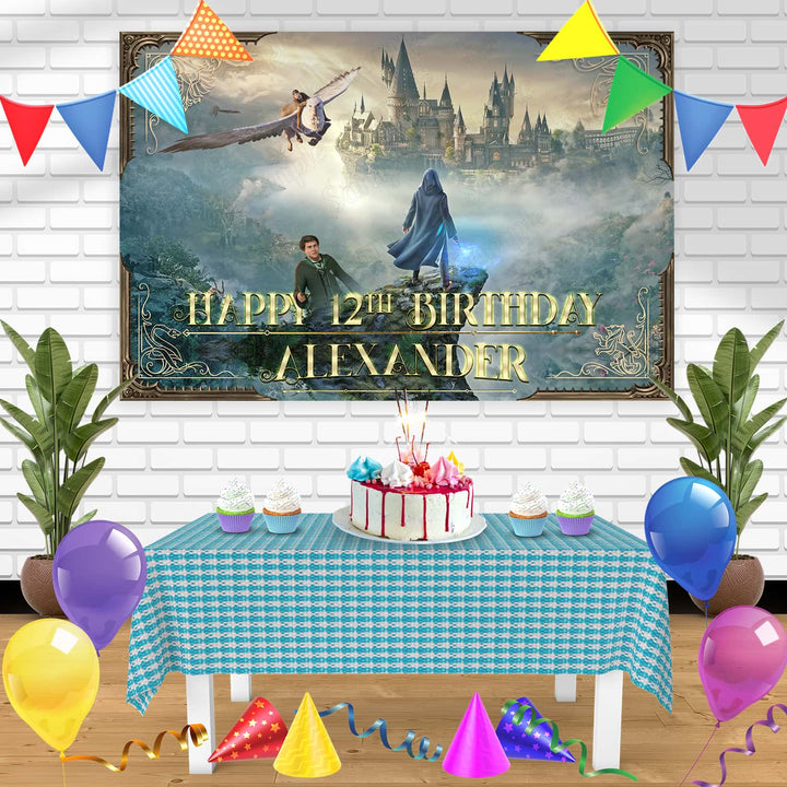 Hogwarts Legacy Birthday Banner Personalized Party Backdrop Decoration