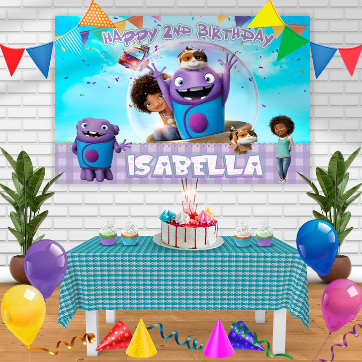 Home Movie Birthday Banner Personalized Party Backdrop Decoration