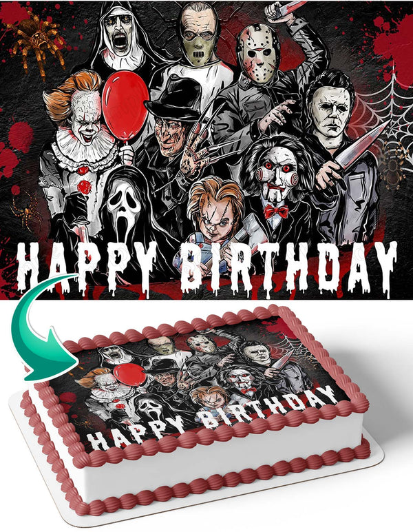 Horror Night Freddy Michael Myers Jason Edible Cake Toppers