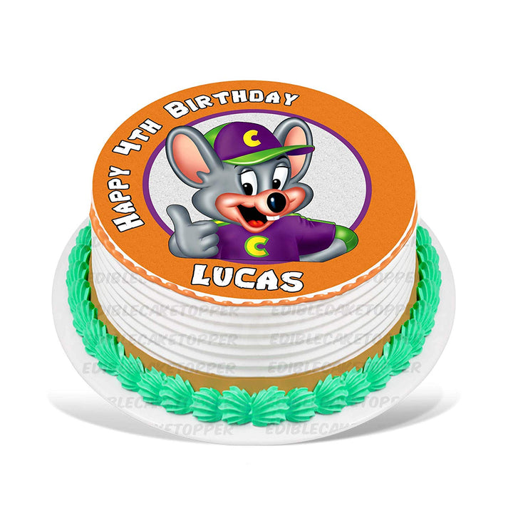 Chuck E Cheese Edible Cake Toppers Round