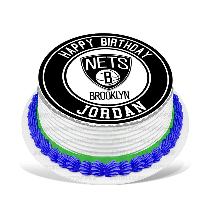 Brooklyn Nets Edible Cake Toppers Round