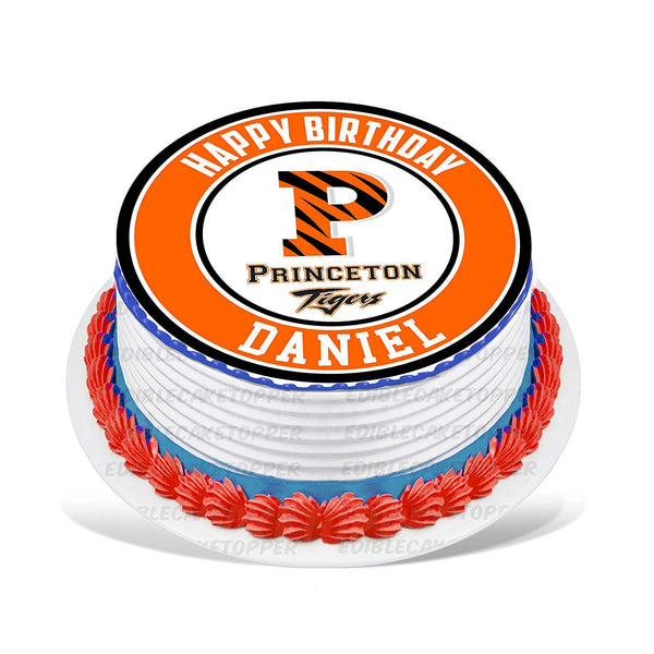 Princeton Tigers Edible Cake Toppers Round