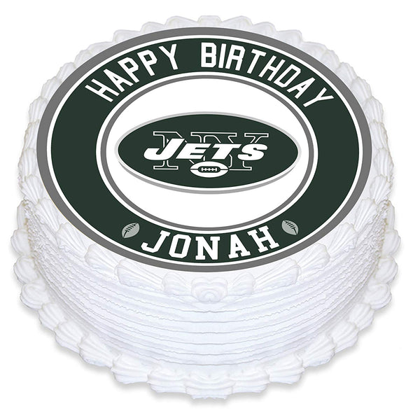 New York Jets Edible Cake Toppers Round