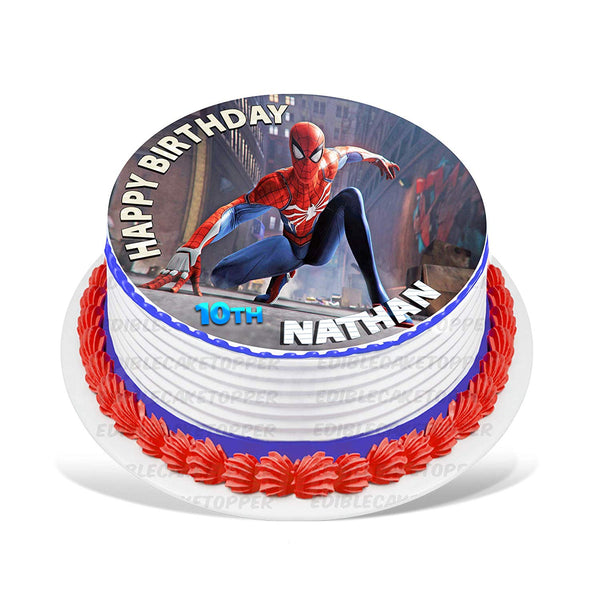 SpiderMan Edible Cake Toppers Round