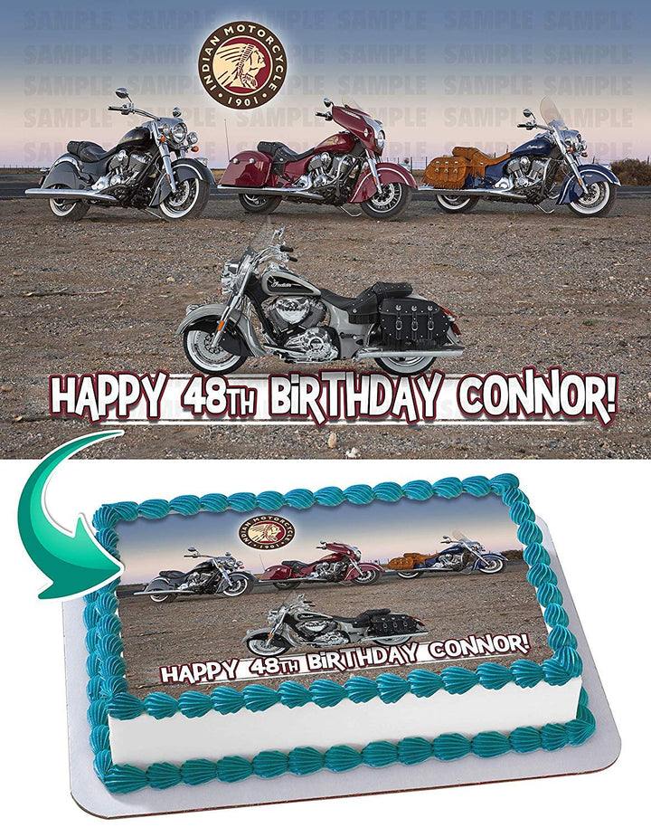 Indian Motorcycle Edible Cake Toppers