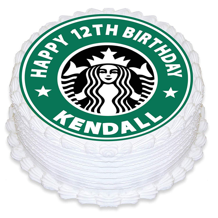 Starbucks Edible Cake Toppers Round