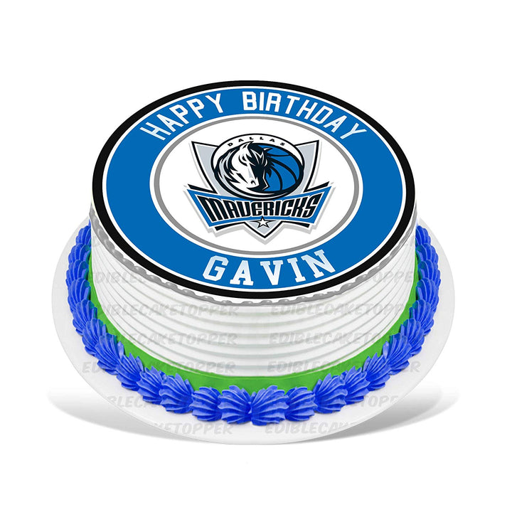 Dallas Mavericks Edible Cake Toppers Round