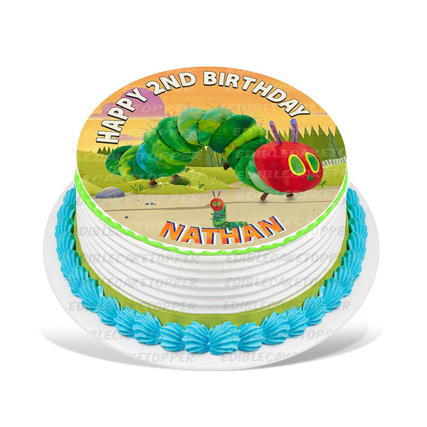 The Very Hungry Caterpillar Edible Cake Toppers Round