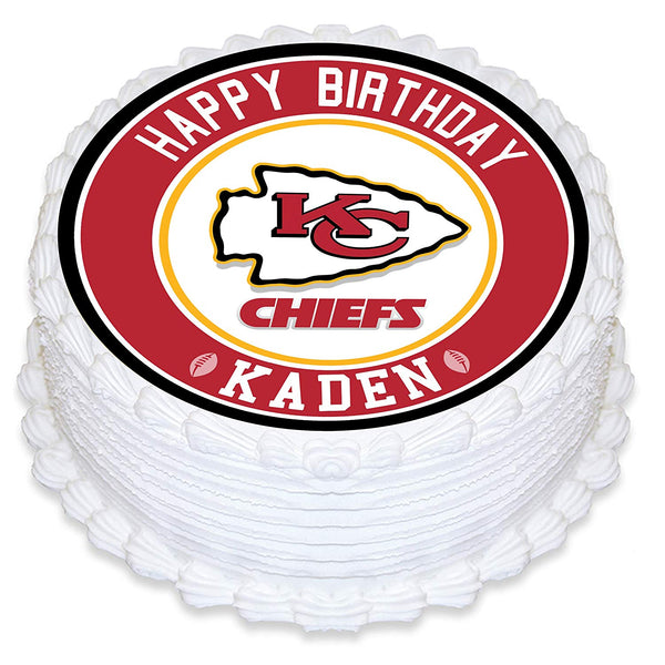 Kansas City Chiefs Edible Cake Toppers Round