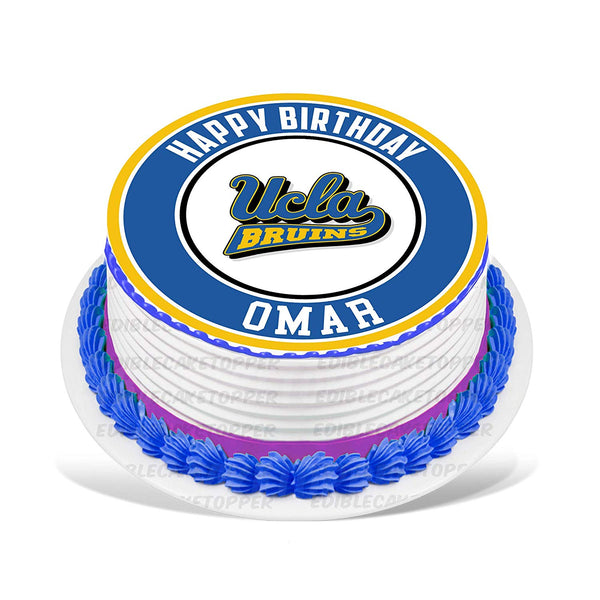 UCLA Bruins Edible Cake Toppers Round