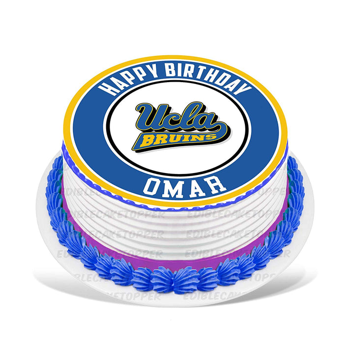 UCLA Bruins Edible Cake Toppers Round