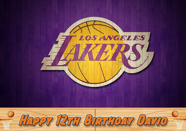 Los Angeles Lakers Basketball Edible Cake Toppers