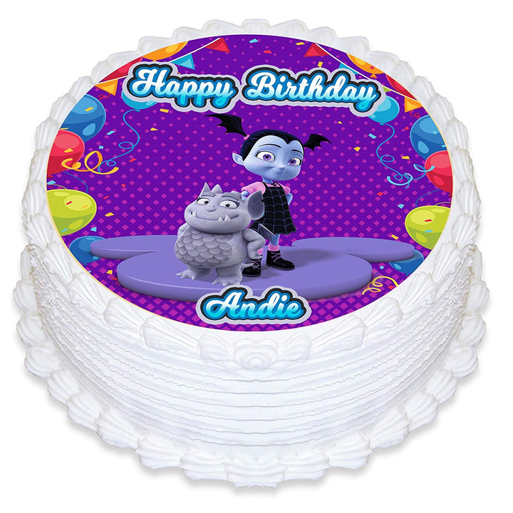 Vamprina Edible Cake Toppers Round