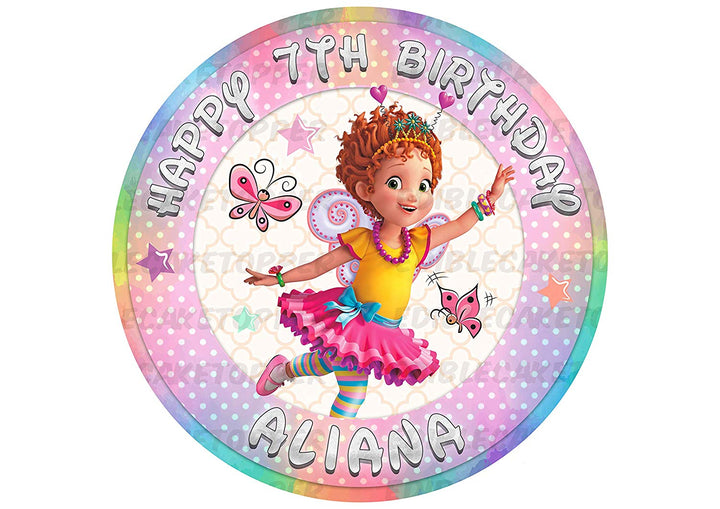 Fancy Nancy Edible Edible Cake Toppers Round