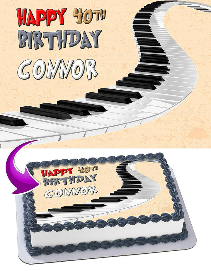 Piano Keyboard Edible Cake Toppers