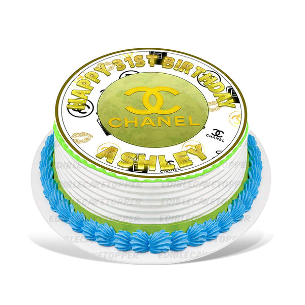 Chanel Edible Cake Toppers Round
