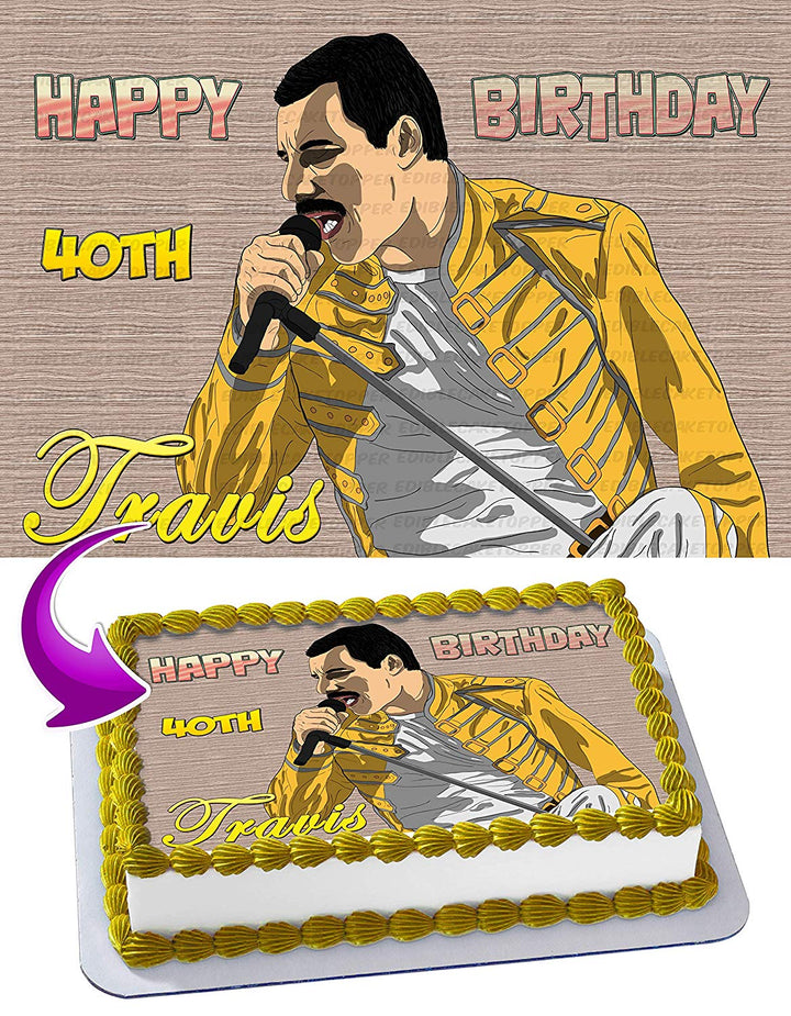 Freddie Mercury Queen Edible Cake Toppers