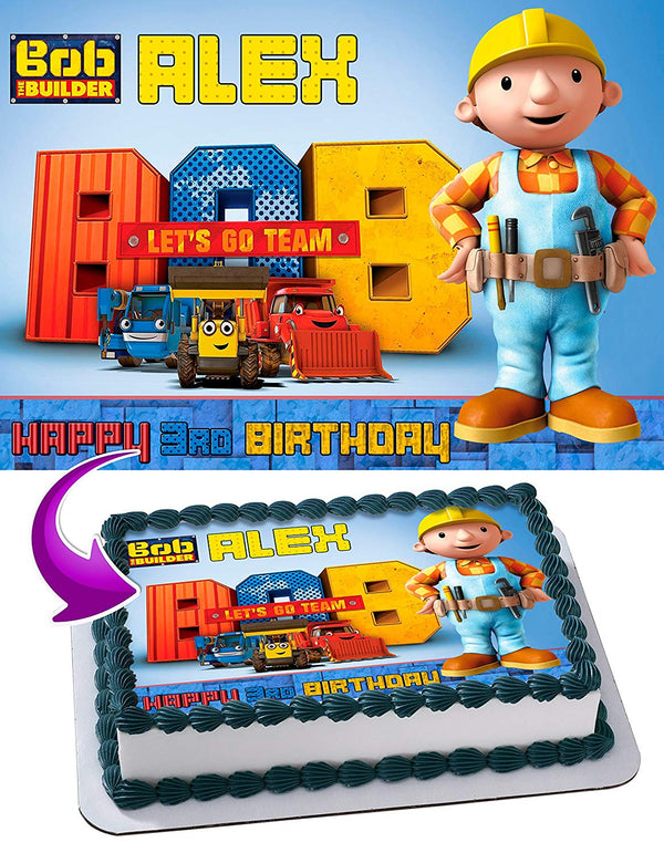 Bob the Builder Edible Cake Toppers