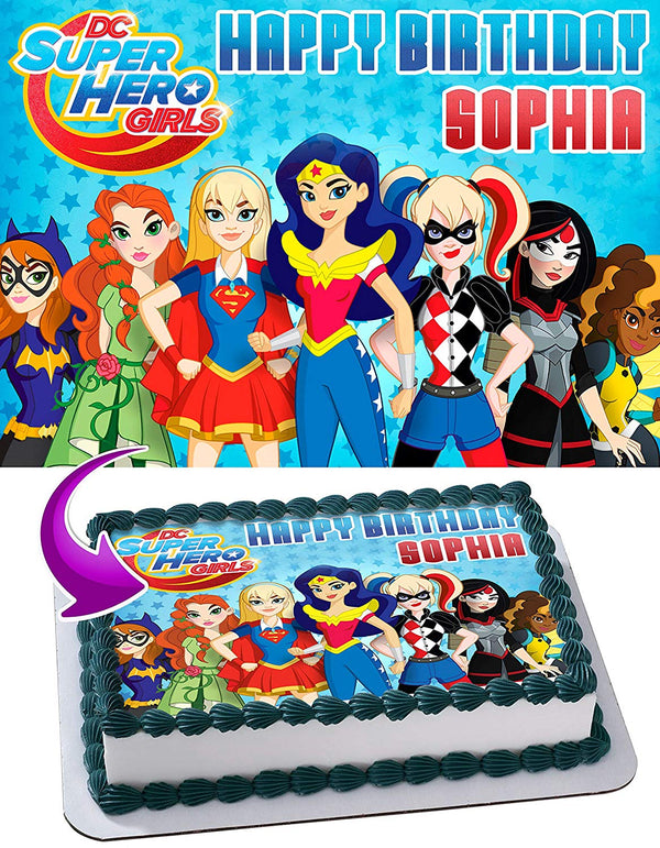 DC Super Hero Girls Edible Cake Toppers