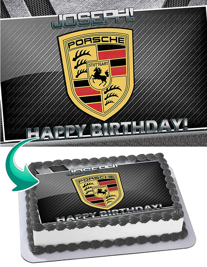 Porsche Edible Cake Toppers