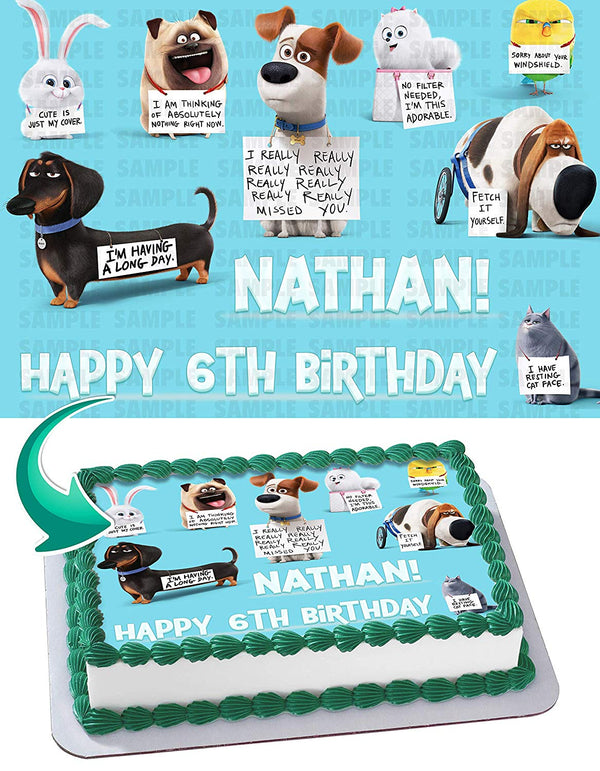 The Secret Life of Pets 2 Edible Cake Toppers