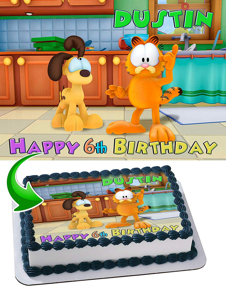 The Garfield Show Edible Cake Toppers