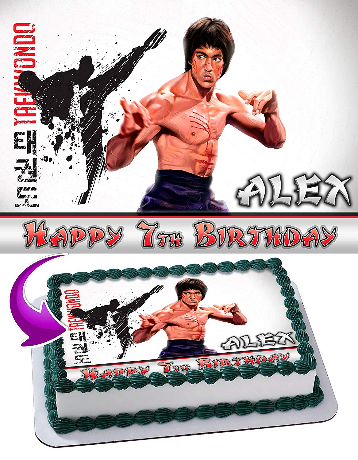 🎂 Happy Birthday Bruce Lee Cakes 🍰 Instant Free Download