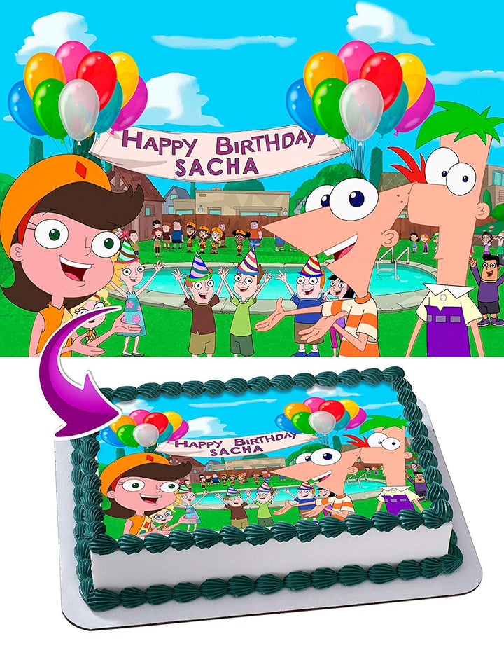 Phineas and Ferb Edible Cake Toppers