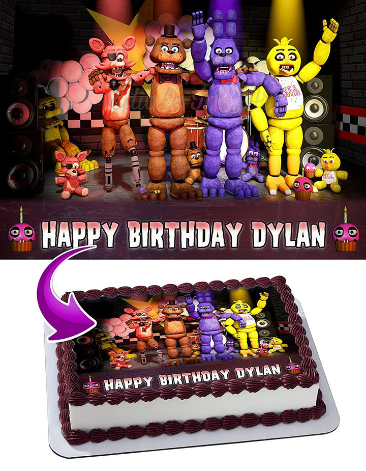 FNAF Five Nights at Freddys Edible Cake Toppers