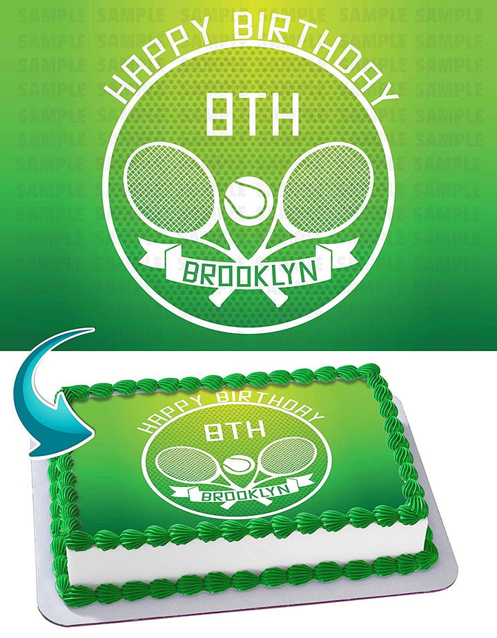Tennis Edible Cake Toppers
