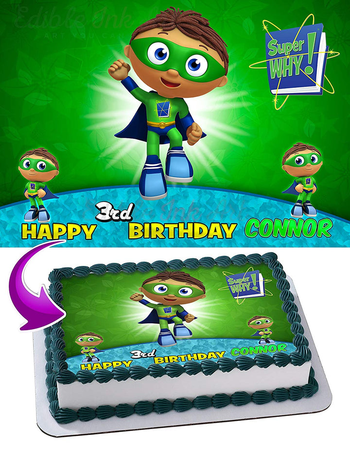 Super Why Edible Cake Toppers