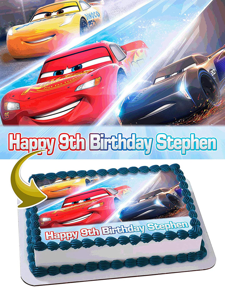 Cars 3 Disney Pixar Edible Cake Toppers